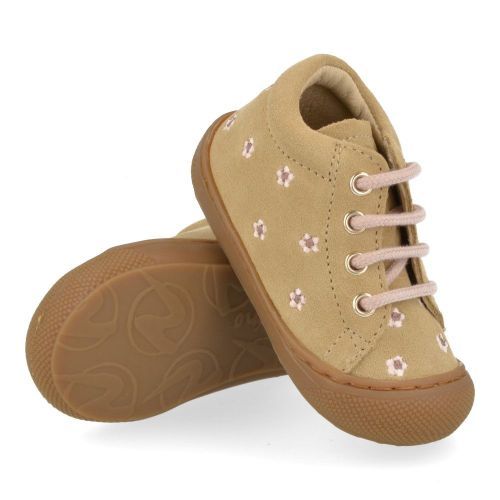 Naturino babyschoenen beige Meisjes (babyschoentje geborduurde bloementjes - cocoon) - Junior Steps