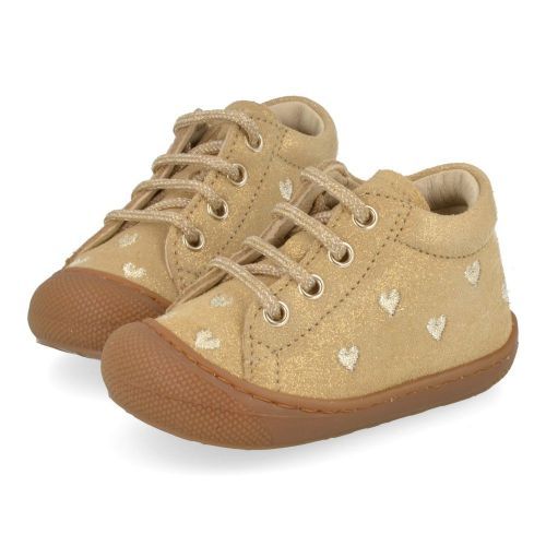 Naturino babyschoenen beige Meisjes (babyschoentje geborduurde hartjes - cocoon) - Junior Steps