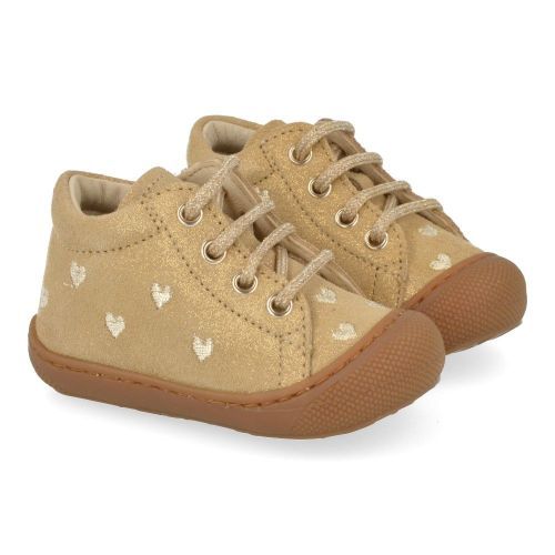 Naturino babyschoenen beige Meisjes (babyschoentje geborduurde hartjes - cocoon) - Junior Steps