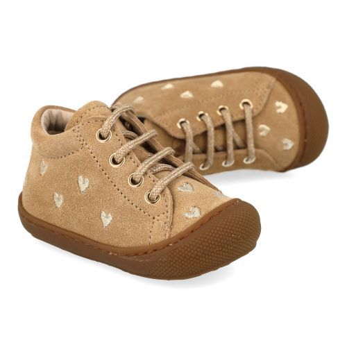 Naturino babyschoenen GOUD Meisjes (babyschoentje goud met  hartjes - cocoon) - Junior Steps