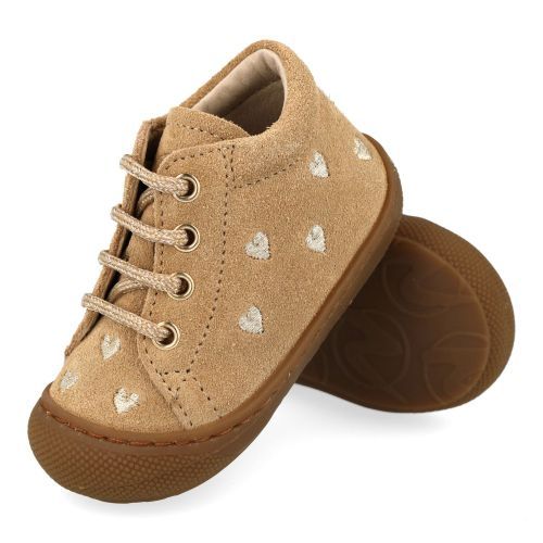Naturino babyschoenen GOUD Meisjes (babyschoentje goud met  hartjes - cocoon) - Junior Steps