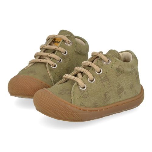 Naturino babyschoenen kaki  (babyschoentje nubuck print ski - cocoon) - Junior Steps