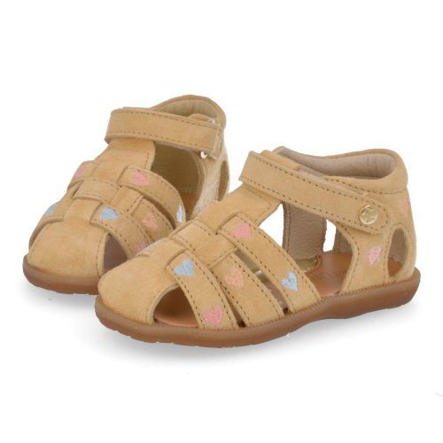 Naturino sandalen beige Meisjes (gesloten sandaal beige suède met hartjes - zaffiro) - Junior Steps