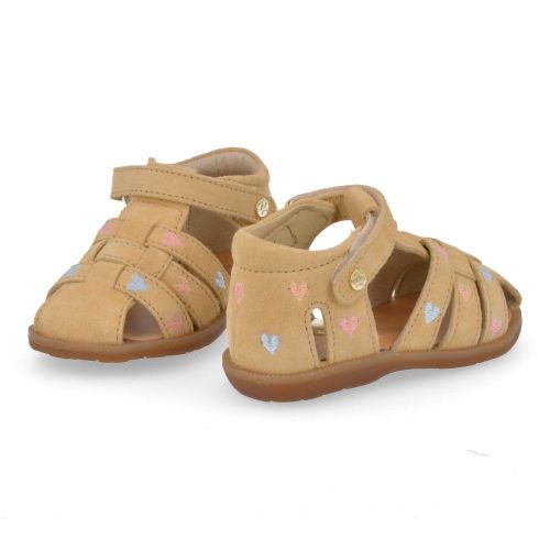 Naturino sandalen beige Meisjes (gesloten sandaal beige suède met hartjes - zaffiro) - Junior Steps