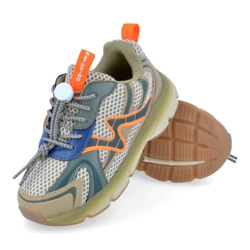 Naturino sneakers kaki Jongens (kaki beige runner met elastische veter - wave) - Junior Steps