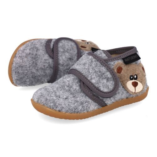 Naturino Hausschuhe Grau  (Carillon) - Junior Steps