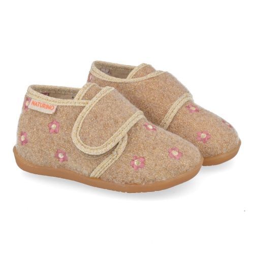 Naturino Pantoffels roze Meisjes (Kinder pantoffel met bloementjes - bidaim) - Junior Steps
