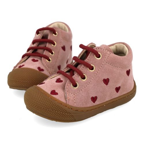 Naturino babyschoenen roze Meisjes (roze babyschoentje met hartjes - cocoon) - Junior Steps
