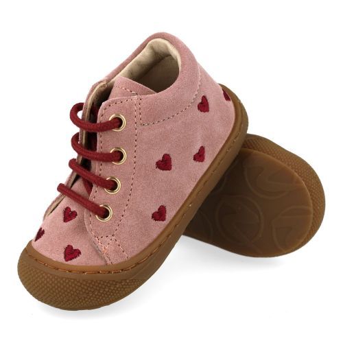 Naturino babyschoenen roze Meisjes (roze babyschoentje met hartjes - cocoon) - Junior Steps