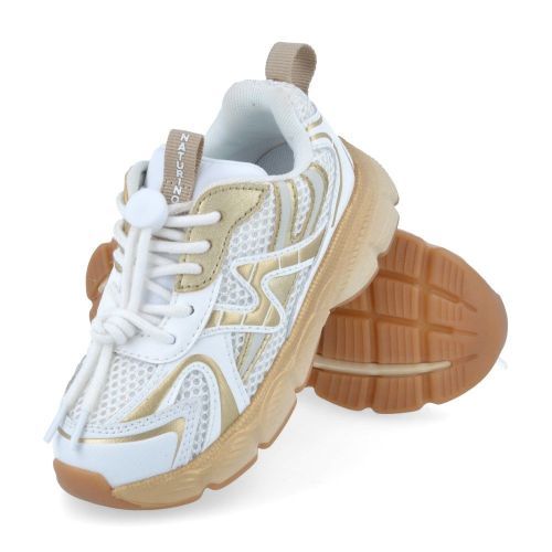 Naturino sneakers wit Meisjes (witte runner met elastische veter - wave) - Junior Steps