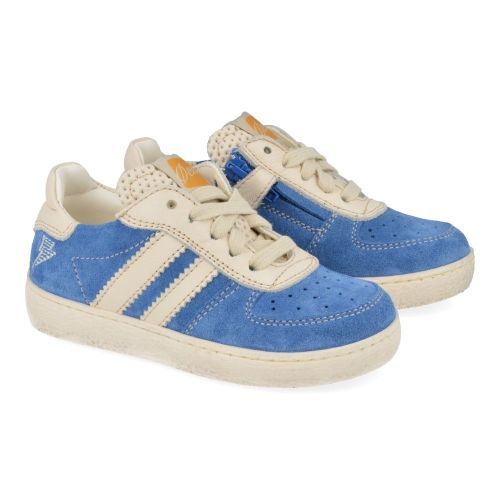 Ocra sneakers blauw  ( - blauwe sneaker126) - Junior Steps