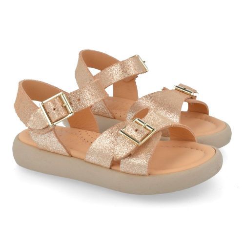 Ocra sandalen brons Meisjes (brons sandaaltje - D612) - Junior Steps