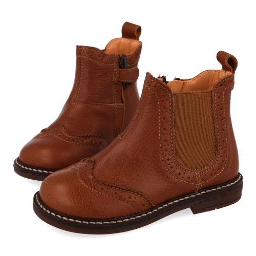 Ocra laarzen kort cognac  (cognac kort laarsje - E211) - Junior Steps