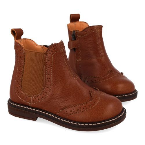 Ocra laarzen kort cognac  (cognac kort laarsje - E211) - Junior Steps