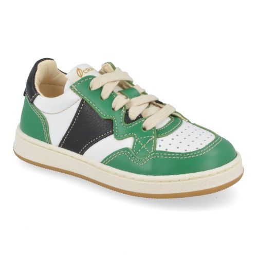 Ocra sneakers groen Jongens ( - groen witte sneaker460) - Junior Steps