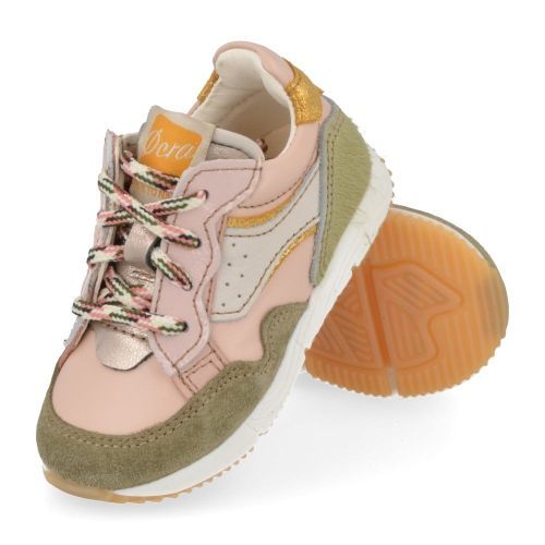 Ocra sneakers roze Meisjes ( - kaki roze sneakerD367) - Junior Steps