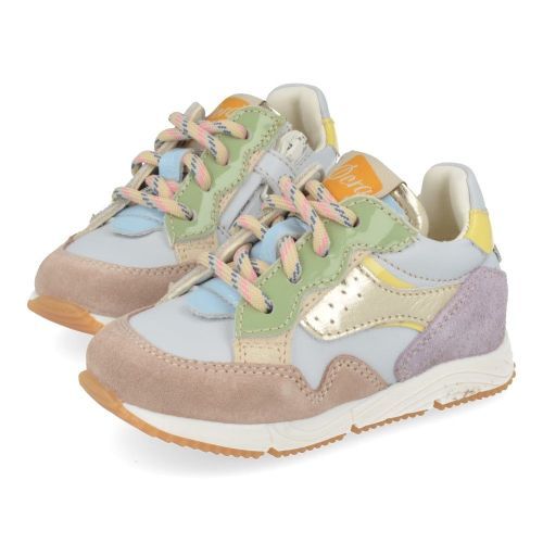 Ocra sneakers lichtblauw Meisjes ( - multikleurige sneaker D367) - Junior Steps