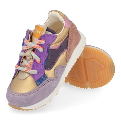 Ocra sneakers paars Meisjes ( - paars gouden sneakerD367) - Junior Steps