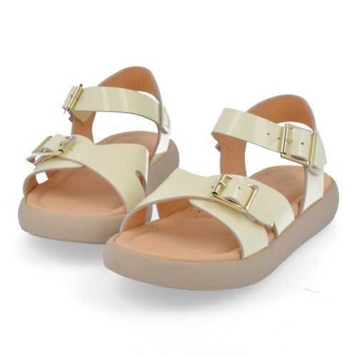 Ocra sandalen geel Meisjes (pastelgeel sandaaltje - D612) - Junior Steps