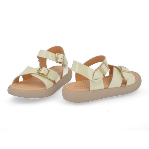 Ocra sandalen geel Meisjes (pastelgeel sandaaltje - D612) - Junior Steps