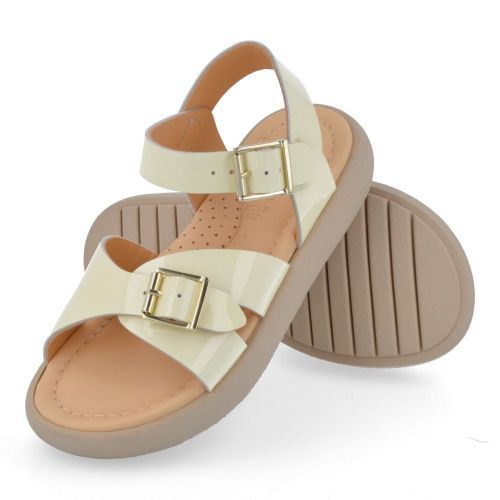 Ocra sandalen geel Meisjes (pastelgeel sandaaltje - D612) - Junior Steps