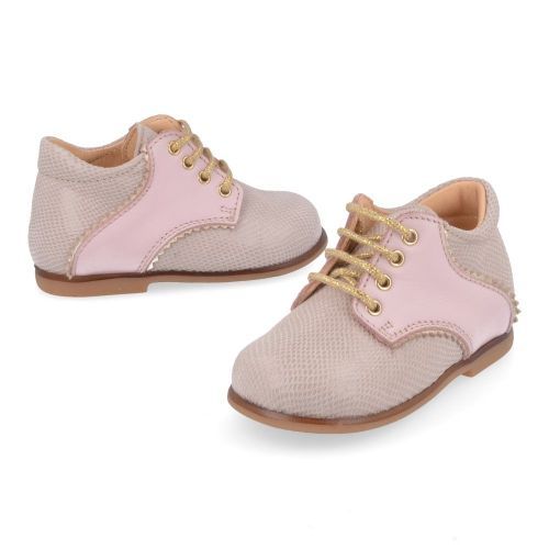 Ocra veterschoen roze Meisjes ( - roze babyschoentje C820) - Junior Steps