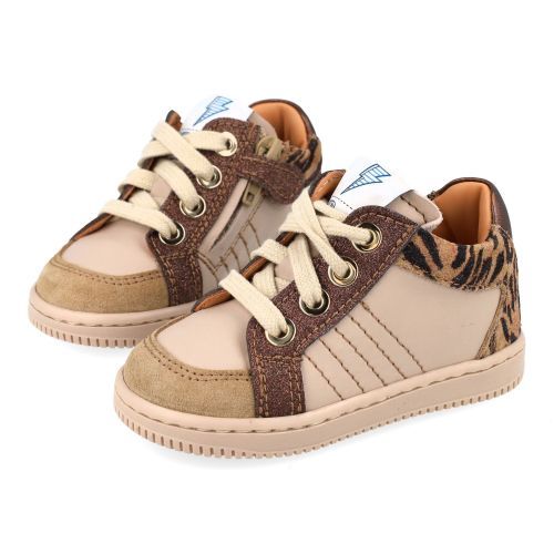 Ocra babyschoenen beige Meisjes (sneakers beige  leder - D076/2) - Junior Steps