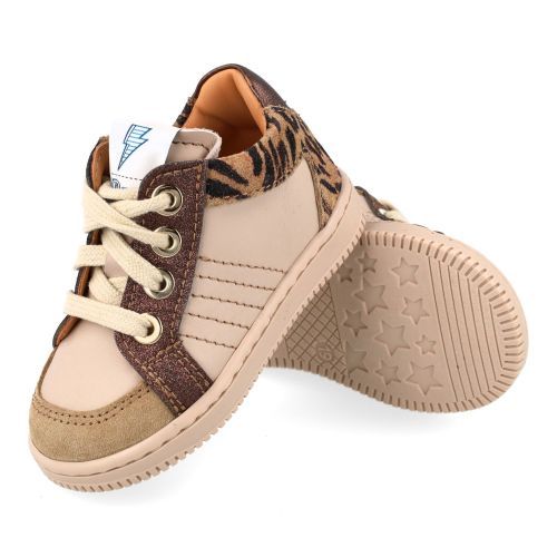 Ocra babyschoenen beige Meisjes (sneakers beige  leder - D076/2) - Junior Steps