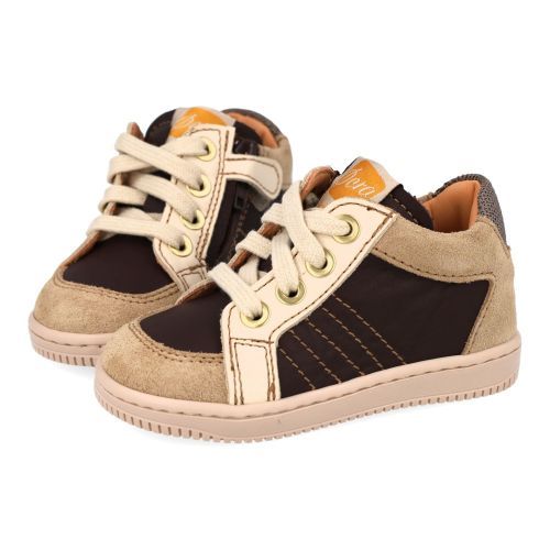 Ocra sneakers bruin  (sneakers bruin leder - D076/12) - Junior Steps