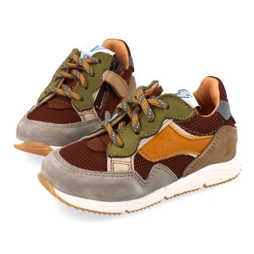Ocra sneakers bruin Jongens (sneakers bruin multikleur - D367/13) - Junior Steps