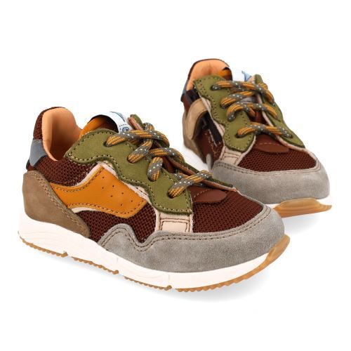 Ocra sneakers bruin Jongens (sneakers bruin multikleur - D367/13) - Junior Steps
