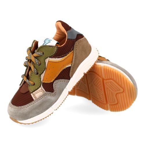 Ocra sneakers bruin Jongens (sneakers bruin multikleur - D367/13) - Junior Steps