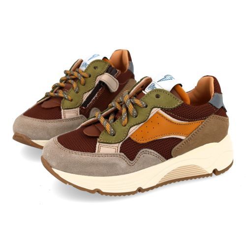 Ocra sneakers bruin  (sneakers bruin multikleur - D365) - Junior Steps
