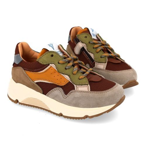 Ocra sneakers bruin  (sneakers bruin multikleur - D365) - Junior Steps
