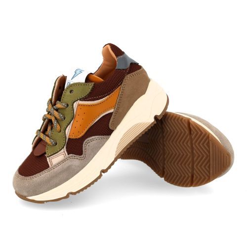 Ocra sneakers bruin  (sneakers bruin multikleur - D365) - Junior Steps