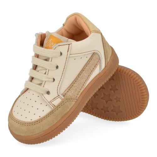 Ocra sneakers beige Meisjes (sneakers meisjes beige leder - 970) - Junior Steps
