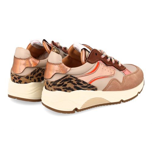 Ocra sneakers beige Meisjes (sneakers meisjes beige zebraprint - D365/5) - Junior Steps