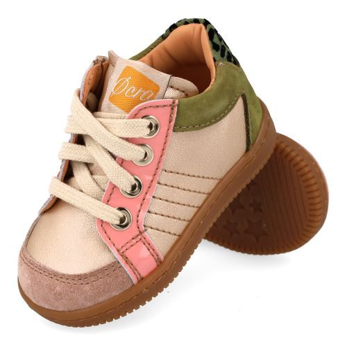 Ocra sneakers GOUD Meisjes (sneakers meisjes goud metallic leder - D076/8) - Junior Steps