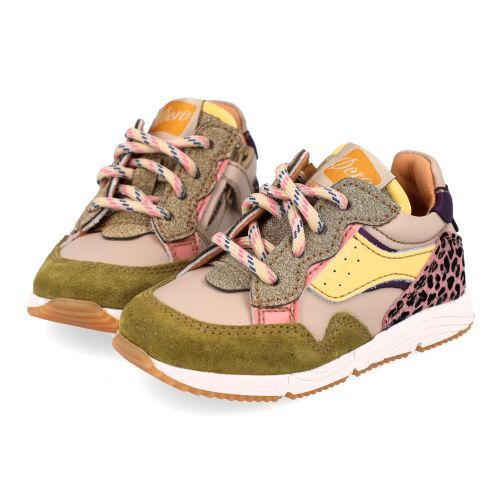 Ocra sneakers groen Meisjes (sneakers meisjes multikleur - D367/18) - Junior Steps