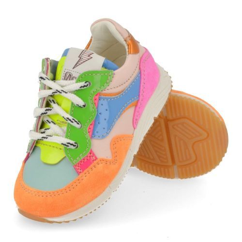 Ocra sneakers oranje Meisjes (sneakers meisjes multikleur - D367/14) - Junior Steps