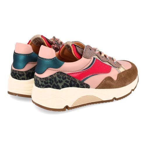 Ocra sneakers roze Meisjes (sneakers meisjes roze multikleur - D365/19) - Junior Steps