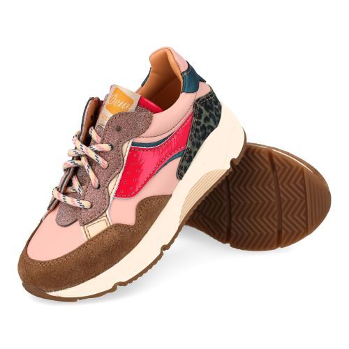 Ocra sneakers roze Meisjes (sneakers meisjes roze multikleur - D365/19) - Junior Steps