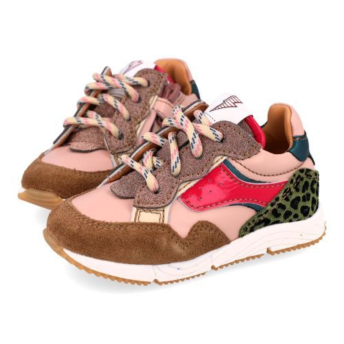 Ocra sneakers roze Meisjes (sneakers meisjes roze multikleur - D367/19) - Junior Steps