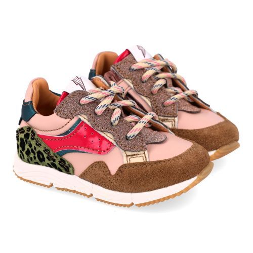 Ocra sneakers roze Meisjes (sneakers meisjes roze multikleur - D367/19) - Junior Steps