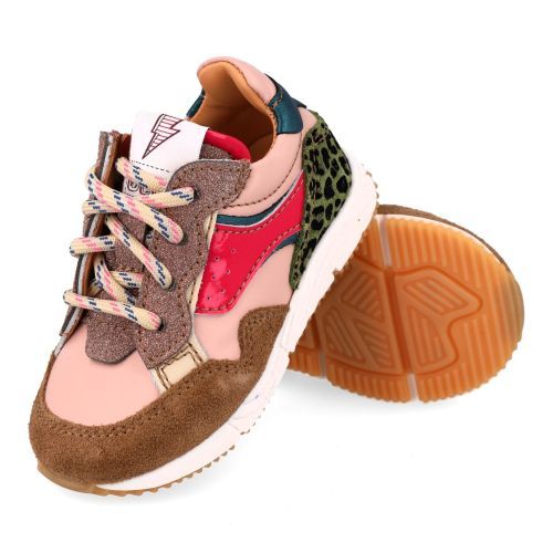 Ocra sneakers roze Meisjes (sneakers meisjes roze multikleur - D367/19) - Junior Steps