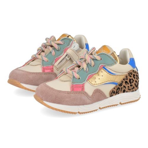 Ocra sneakers roze Meisjes (sneakers meisjes roze multikleur - D367) - Junior Steps