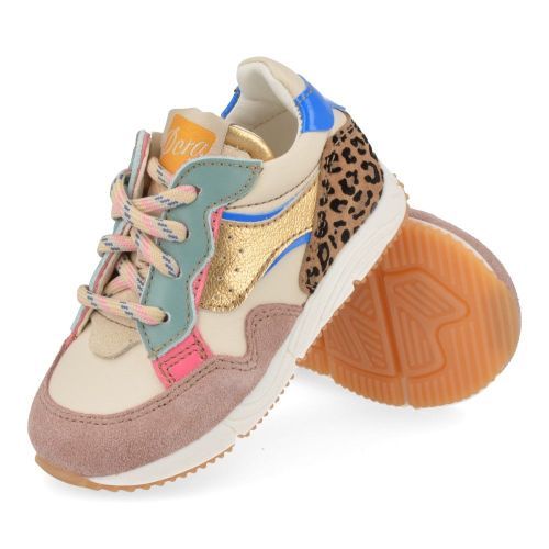 Ocra sneakers roze Meisjes (sneakers meisjes roze multikleur - D367) - Junior Steps