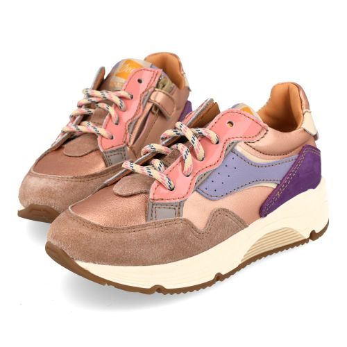 Ocra sneakers roze Meisjes (sneakers meisjes rozé multikleur - D365/3) - Junior Steps