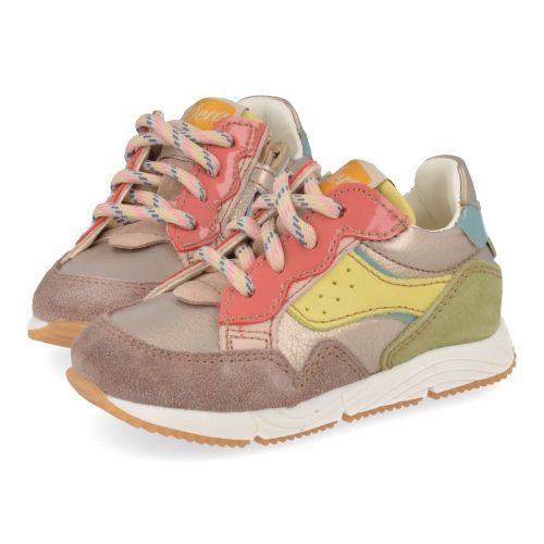 Ocra sneakers roze Meisjes (sneakers meisjes rozé multikleur - D367) - Junior Steps