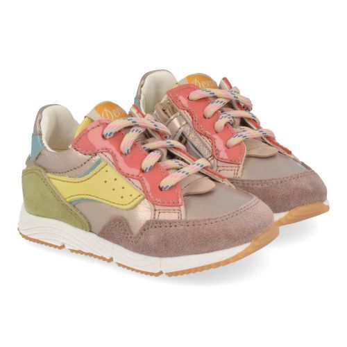 Ocra sneakers roze Meisjes (sneakers meisjes rozé multikleur - D367) - Junior Steps